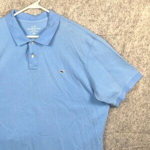 Vineyard Vines Men's Short Sleeve Classic Fit Polo Shirt Blue Size 2XL Preppy